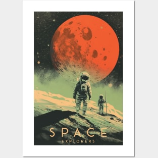 Space Adventure Vintage Travel Poster Posters and Art